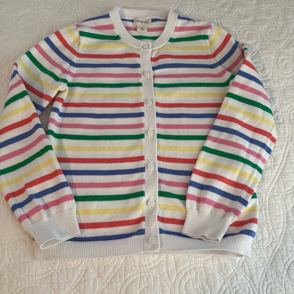 Crewcuts Striped Cardigan Size 10